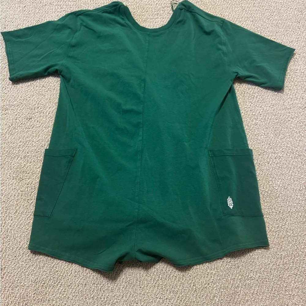 NWOT free people hot shot Green Short Sleeve Romper